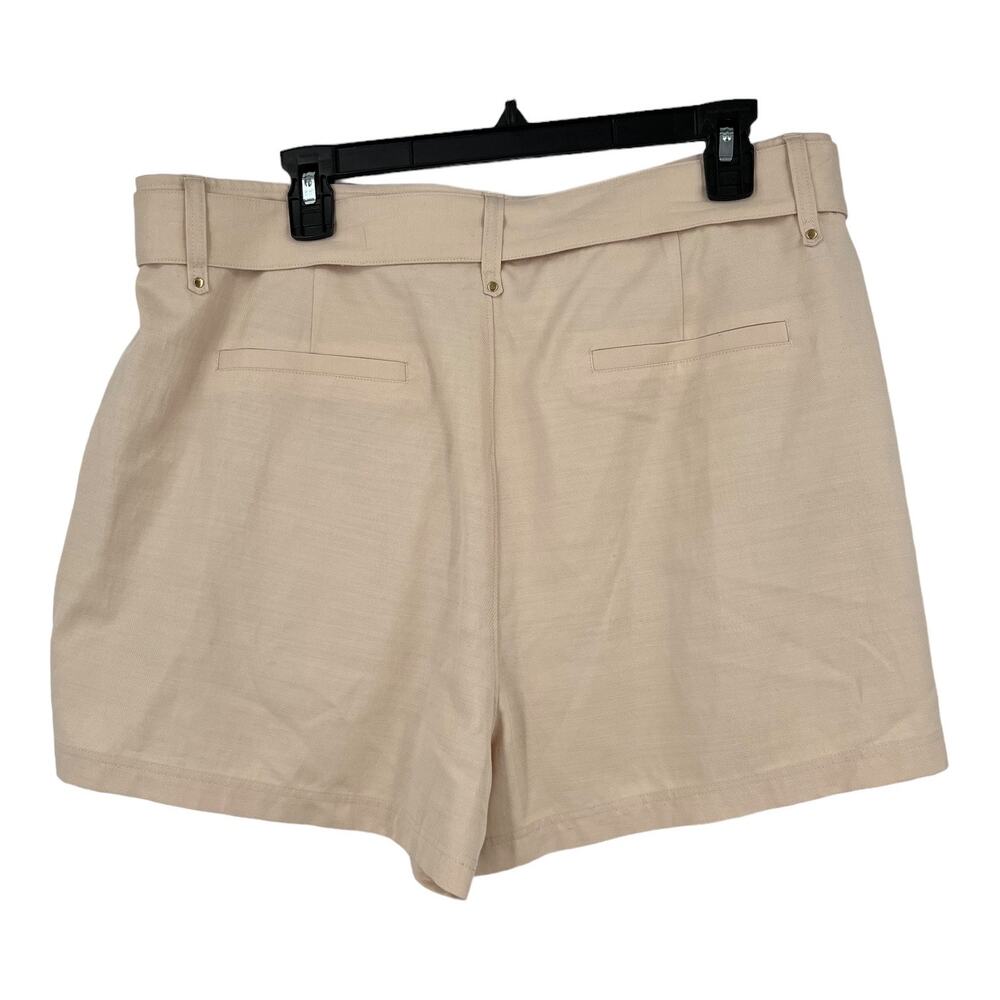 Paige Shorts Neva Belted high rise beige size 12 - Picture 4 of 7